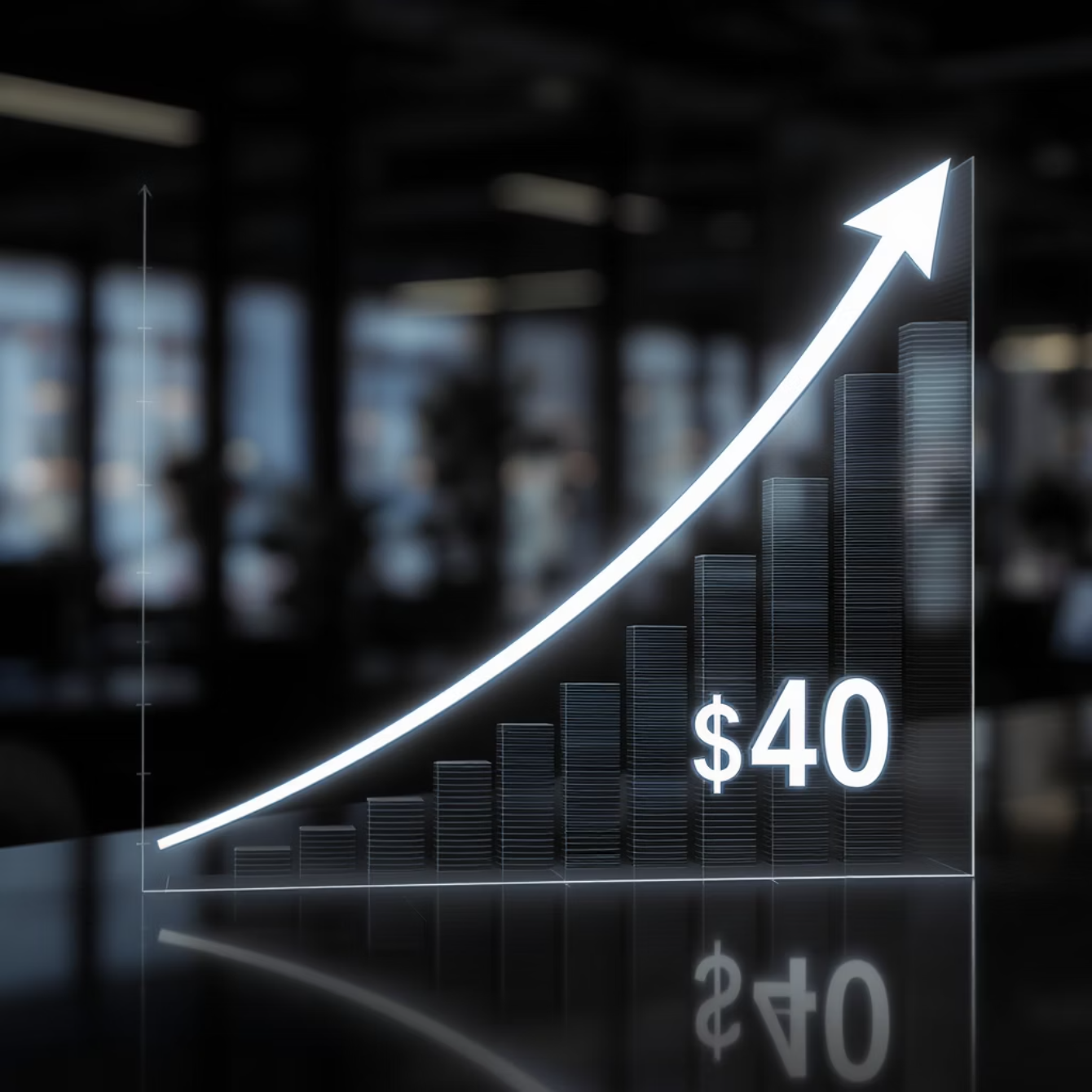 Sports technology growth chart representing market opportunity